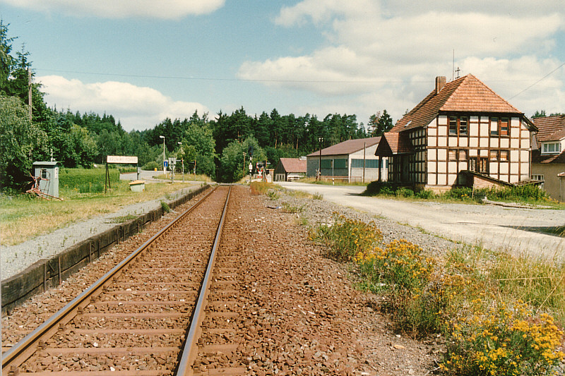 Der Haltepunkt Krumme Fohre am 17.07.1989